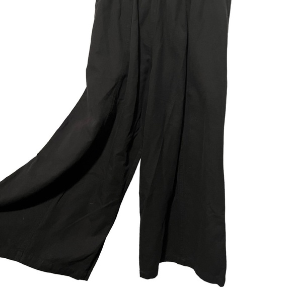 Apiece Apart Wide Leg Linen & Cotton Elastic Waist Cropped Pants Black Size 6 - Picture 5 of 13